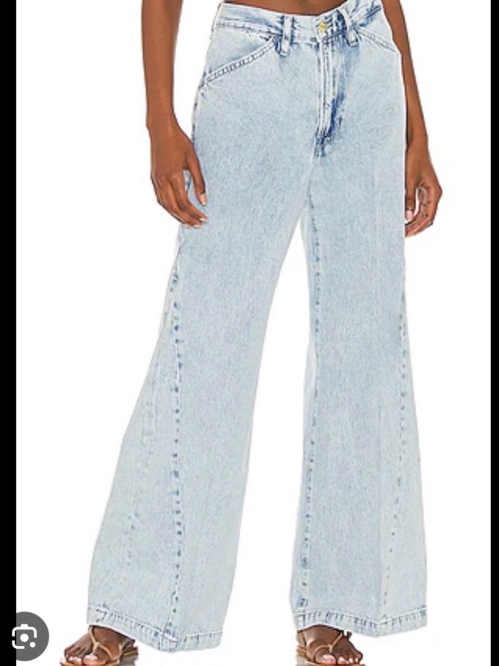 Frame Denim Le Baggy Palazzo size 26 Aries light wash